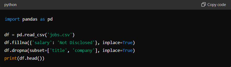 Handling Missing Values