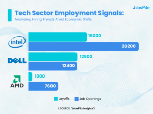 tech sector hiring and layoff trends in 2024 as employment signals