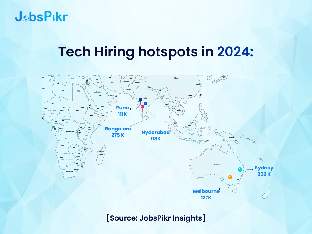 Tech hiring hotspots